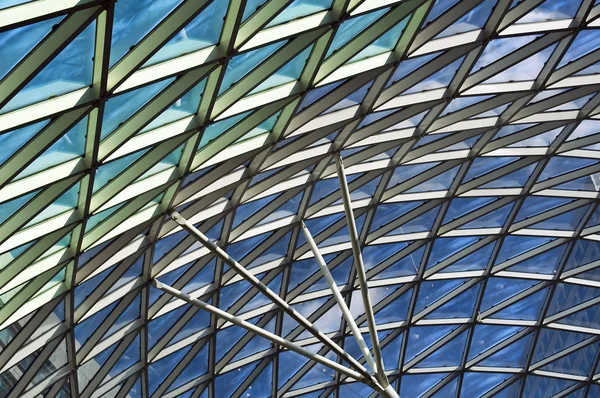 stock image Glass roof structure.