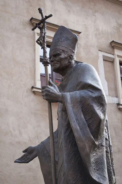 Pomnik papieża, Kraków. — Zdjęcie stockowe