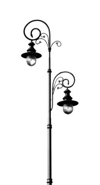 Isolated street lamp. clipart