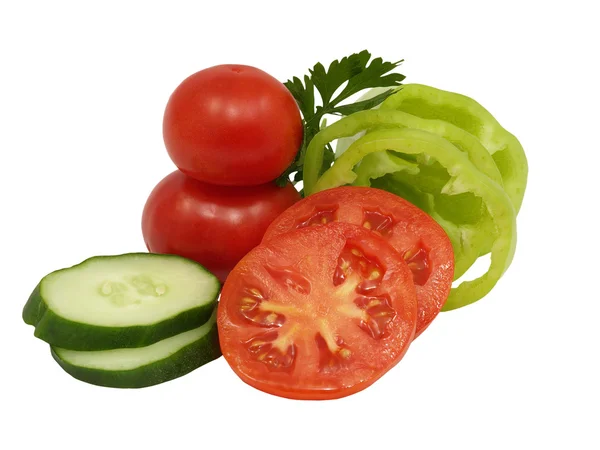 Verdure a fette fresche. Isolate . — Foto Stock