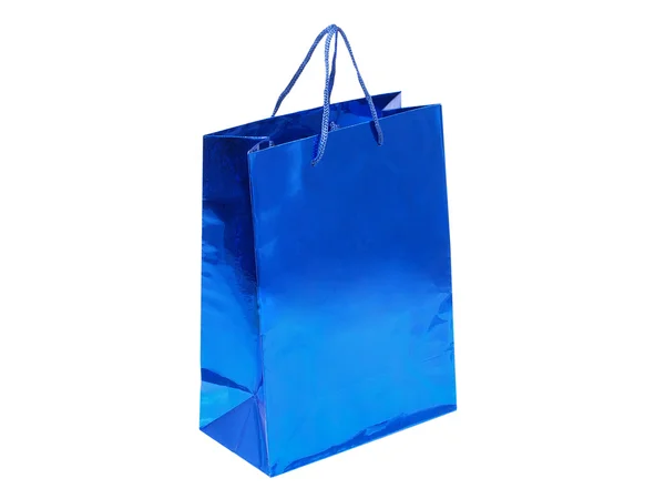 Blå gåva väska. — Stockfoto
