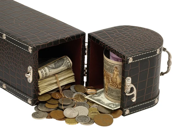 The box with the money. — Stock Photo, Image