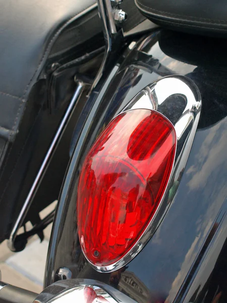 Rote Motorrad Stopplaterne — Stockfoto