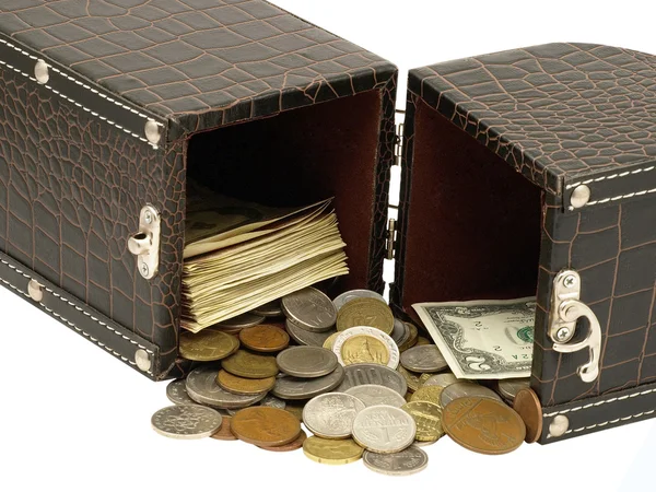 La boîte avec l'argent . — Photo