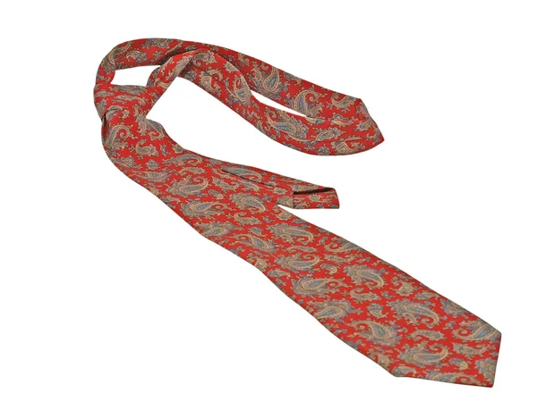 Red Necktie Isolated White Background — Stock Photo, Image
