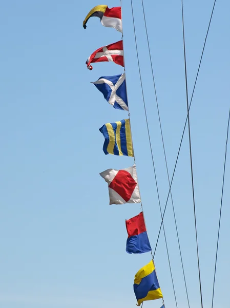 Set Bandiere Allarme Mare Albero — Foto Stock