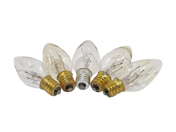 Set Light Bulbs White Background — Stock Photo, Image