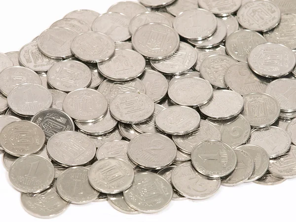 Scattered coins of Ukraine. — Stock Photo, Image