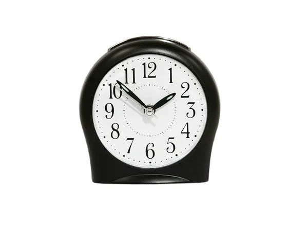 Reloj despertador negro . Imagen de stock