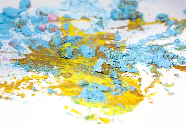 Kaputte Pastell-Partikel und Farbe — Stockfoto