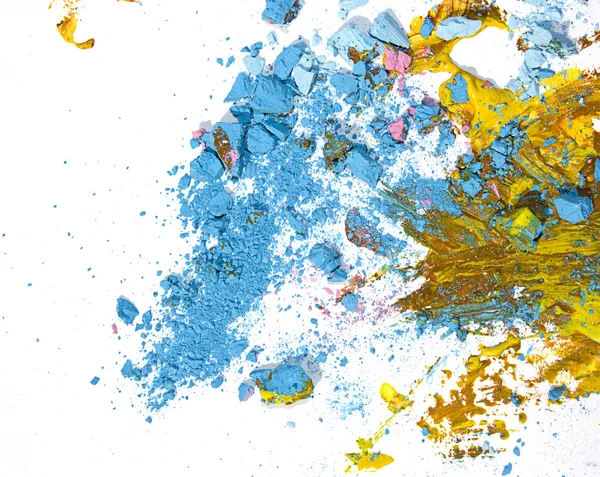 Gebroken pastel deeltjes en verf — Stockfoto