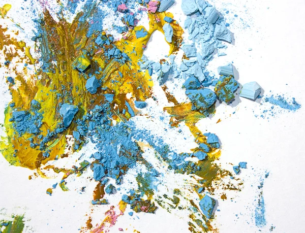 Разбитые частицы пастели и краска — стоковое фото