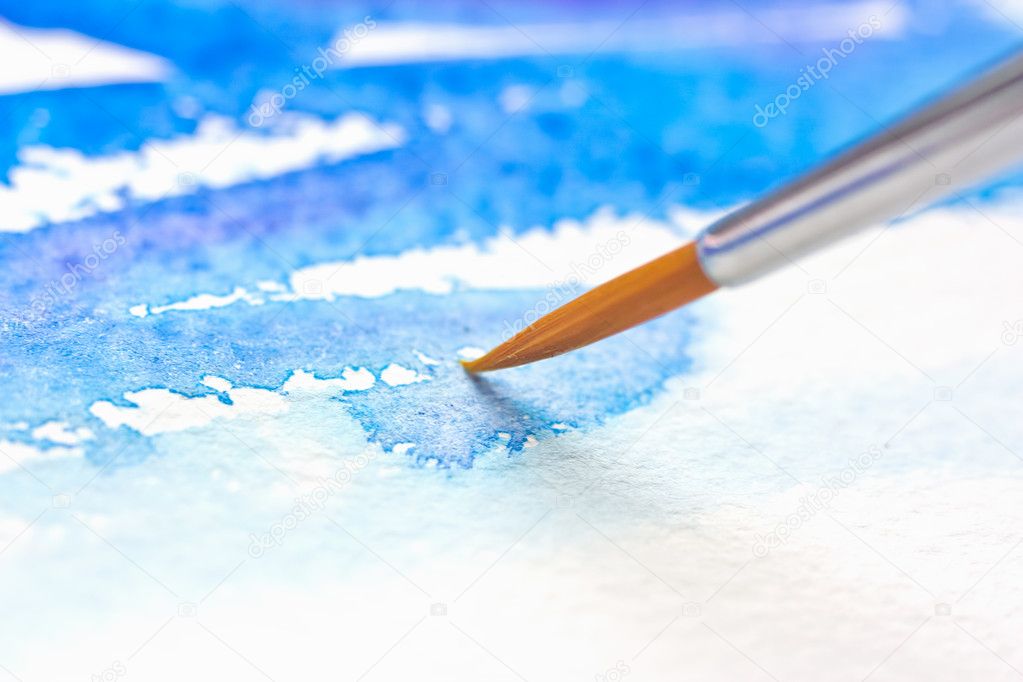Watercolor brush