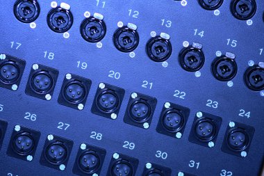 Microphone inputs and outputs clipart