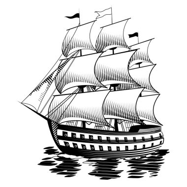 Ship. Vector illustration. clipart