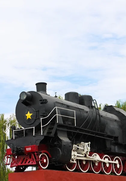 ヴィンテージ蒸気エンジン機関車の詳細 — ストック写真