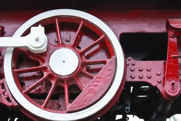 Détail de roue de locomotive à vapeur vintage — Photo