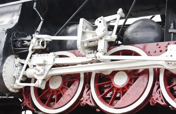 Detalle de las ruedas de locomotora de vapor vintage —  Fotos de Stock