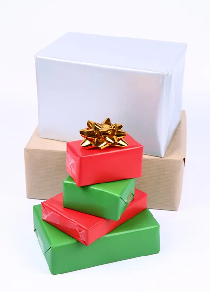 Stacks of gifts — Stock Photo, Image