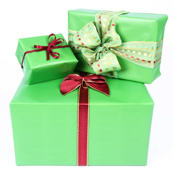 Зеленые подарки — стоковое фото