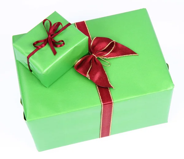 Zielony prezenty — Zdjęcie stockowe