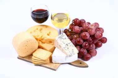 Cheese and wine clipart
