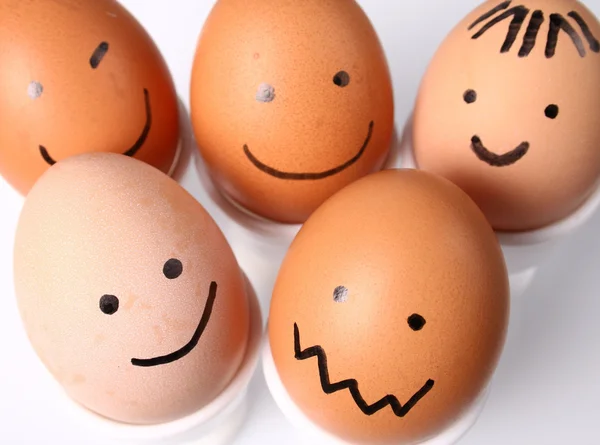 Huevos sonrientes — Foto de Stock