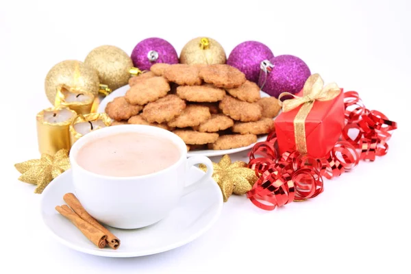 Varm choklad och kanel cookies — Stockfoto