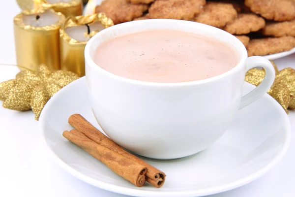 Hot chocolate and cookies — Stock Photo, Image