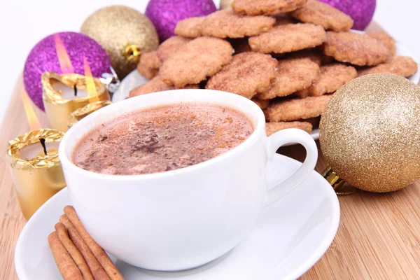 Varm choklad och kakor — 图库照片