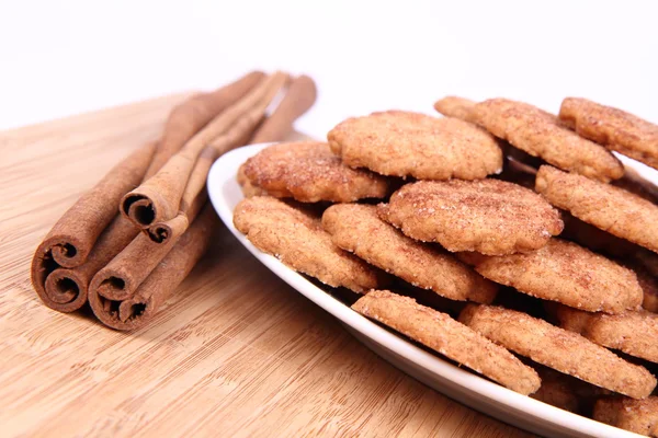 Cookies and cinnamon — Stock Photo, Image
