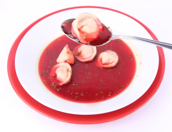 Kırmızı pancar çorbası — Stok fotoğraf