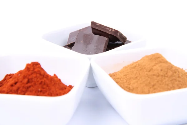 Kanel, choklad och chili — Stockfoto