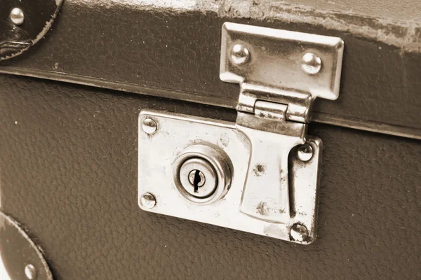Vintage Suitcase Lock Close — Stock Photo, Image