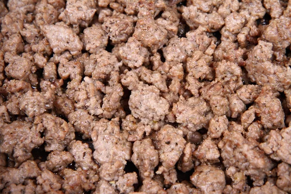 stock image Minced meat being fried on a pan