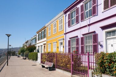 valparaiso, Şili, unesco dünya mirası renkli evleri.