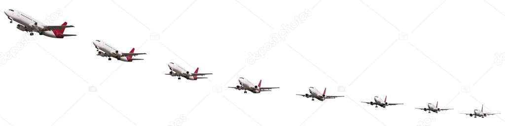 Sequence of airplane takeoff