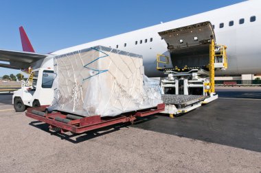 Loading cargo plane clipart