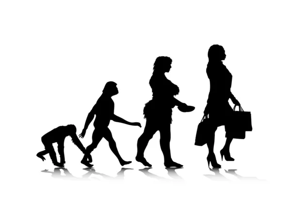 Evoluzione umana 10 — Vettoriale Stock