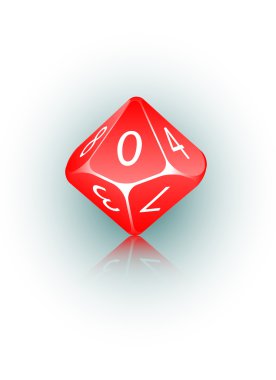 10-sided Die clipart