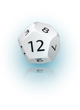 12-sided Die clipart