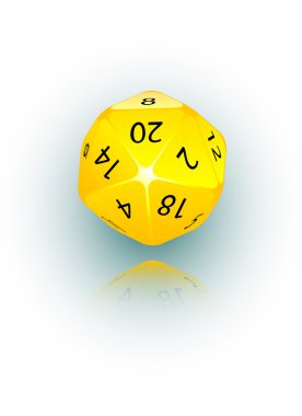 20-sided Die clipart