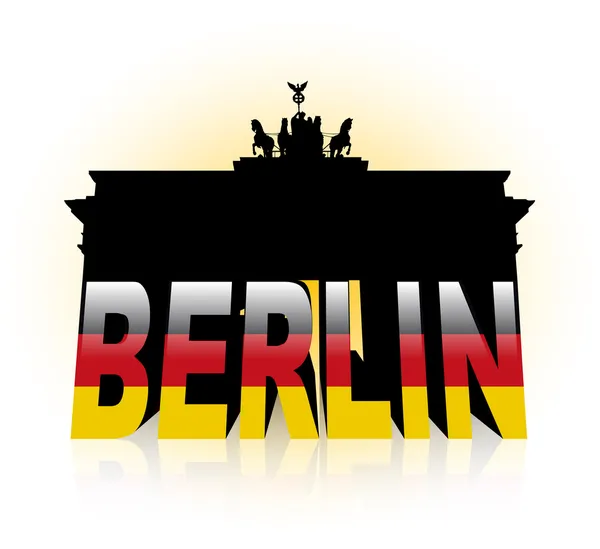 Brandenburger Tor i Berlin (Tyskland) — Stock vektor