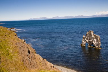 Hvitserkur rocks formation in Iceland. clipart