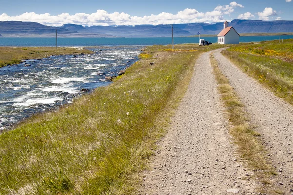 横向视图-unadsdalur、 冰岛 — 图库照片