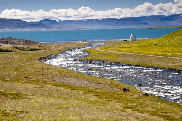 Взгляд Исландии - Unadsdalur — стоковое фото