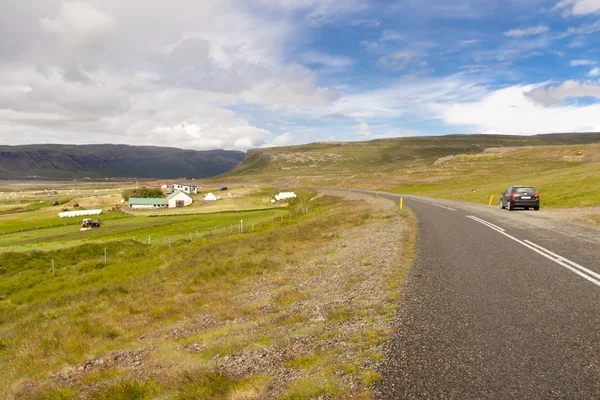 Asfalt trasa - Islandia — Zdjęcie stockowe
