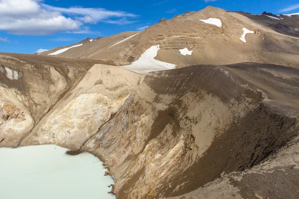 アスキヤ アイスランドの近くの大きなと深部地熱の湖 Vitio — ストック写真