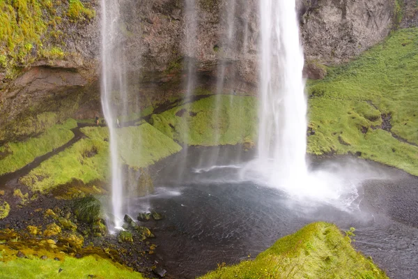 Wodospad Seljalndsfoss Południe Islandii Letni Dzień — Zdjęcie stockowe