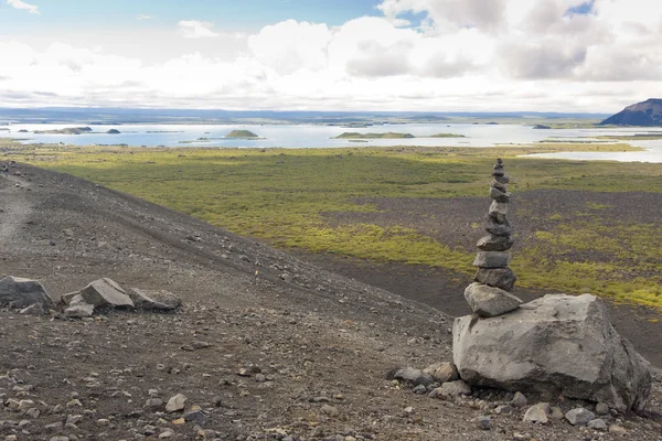 Myvatn krajobraz - Islandia — Zdjęcie stockowe